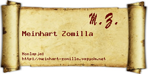 Meinhart Zomilla névjegykártya